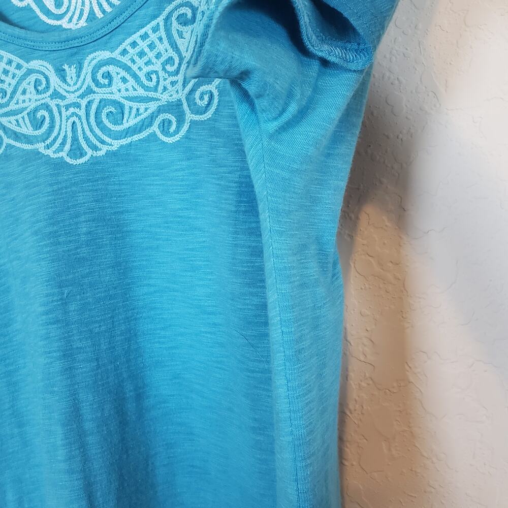 Athleta Embroidered Blue Taj Tunic Dress Women's Small Casual - Picture 4 of 9